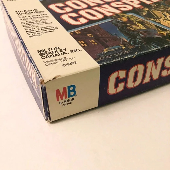 Vintage 1983 Conspiracy Board Game Milton Bradley Fr and Eng Missing Bank Books - Picture 2 of 16